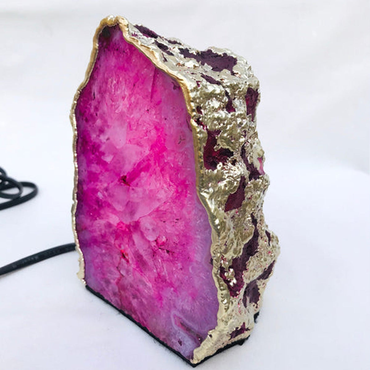 Pink Agate Bookends