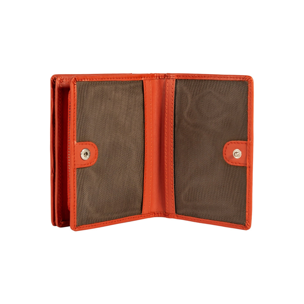 RB1083SAM | Portafogli Donna Made in Italy in Vera Pelle Liscia Opaca. Colore Paprika. Dimensioni (da chiuso): cm 13 x 9 x 2,5 - Accessorio at Dealshubindia