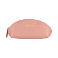 RB1088AZ | Half-Moon Pencil Case/Clutch Bag Made in Italy in Genuine Dollar Grain Leather. Color: Antique Pink-0