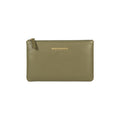 RB1090E | Made in Italy Wash Bag in Genuine Smooth Matte Leather. Green Color - Accessory at Dealshubindia