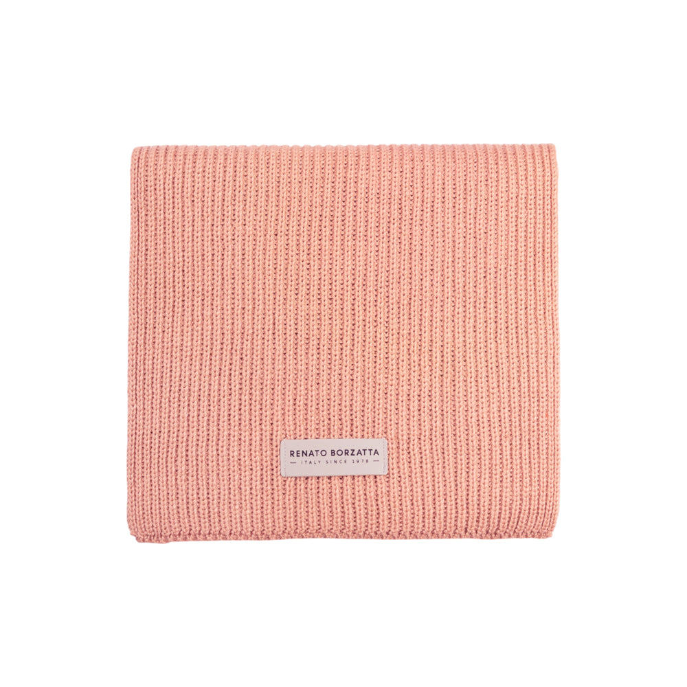 RB5002BJ | CERVINO Wool Blend Knit Scarf Made in Italy, Pink - Hats and Scarves at Dealshubindia
