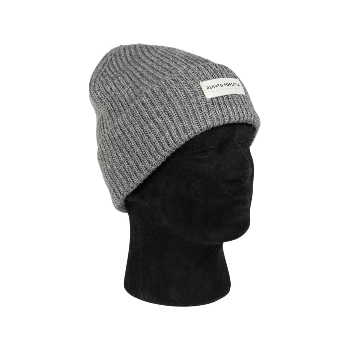 RB5003F | CERVINO Mixed Wool Knit Cap Made in Italy. Color Grey Melange - One Size - Caps and Scarves at Dealshubindia