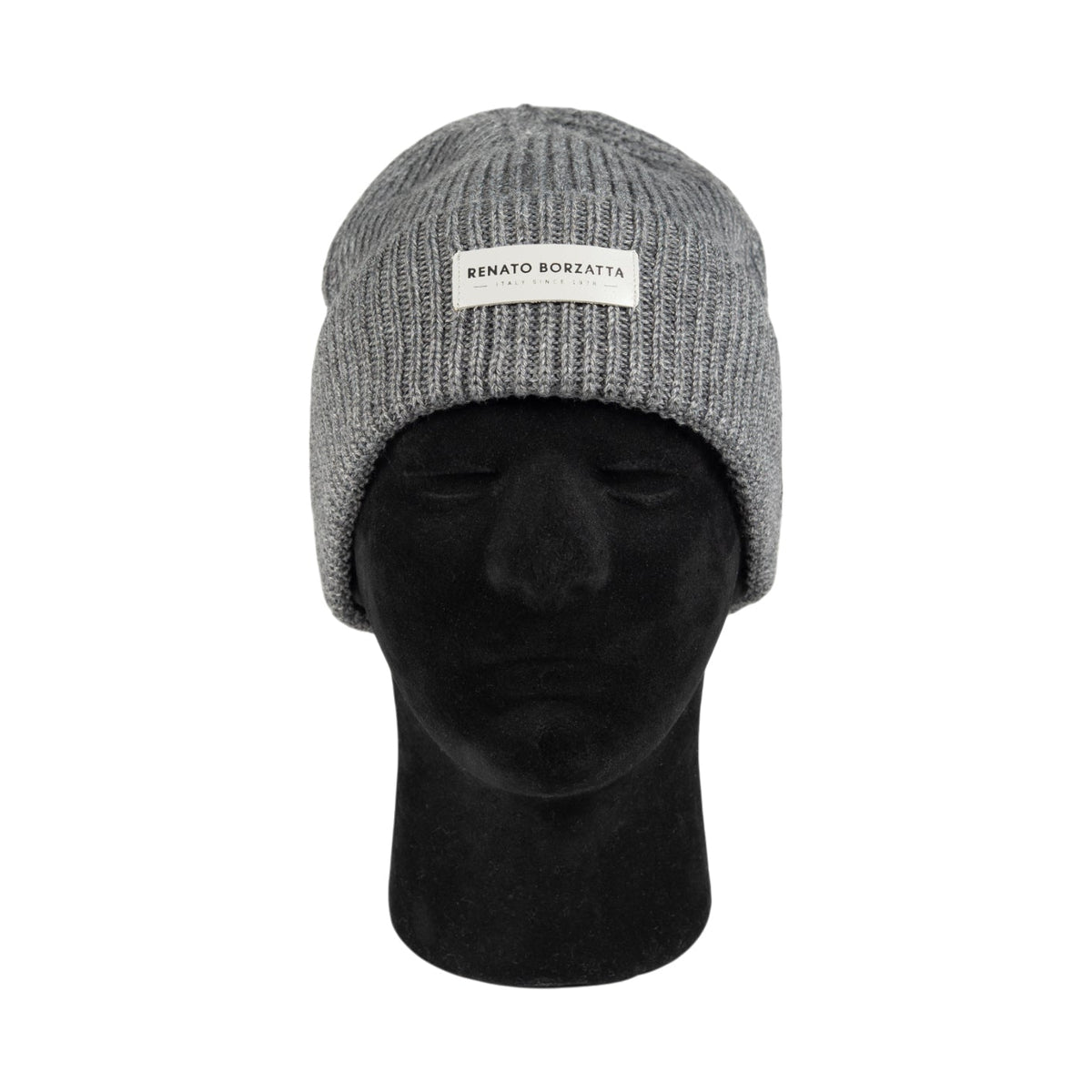 RB5003F | CERVINO Mixed Wool Knit Cap Made in Italy. Color Grey Melange - One Size - Caps and Scarves at Dealshubindia