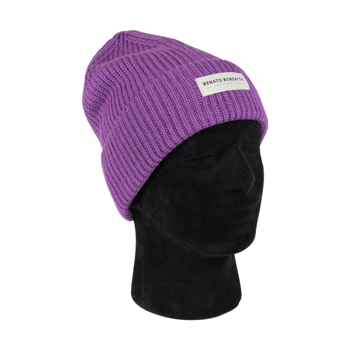 RB5003Y | CERVINO Mixed Wool Knit Cap Made in Italy. Color Purple - One Size - Caps and Scarves at Dealshubindia