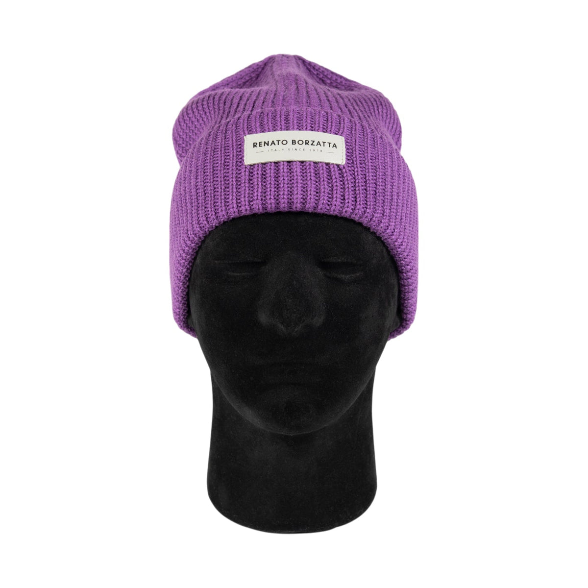 RB5003Y | CERVINO Mixed Wool Knit Cap Made in Italy. Color Purple - One Size - Caps and Scarves at Dealshubindia