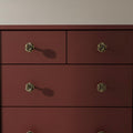 Open Rose Cabinet Knobs in Antique Brass-1