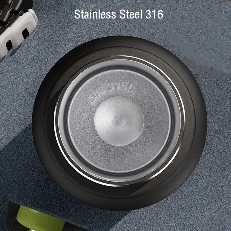 800ML Sports Vacuum Flask with Straw Black-3