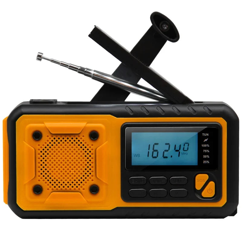 Emergency Hand Crank Solar Radio Yellow - Radios at Dealshubindia