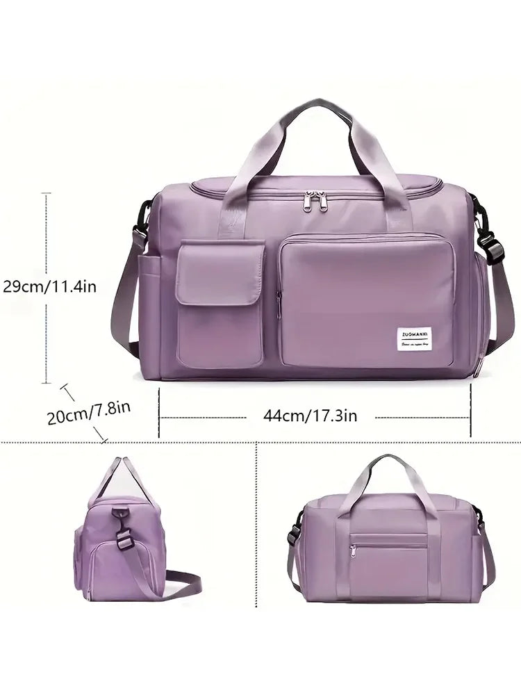 Womens Carry-On Travel Duffel Bag with Shoe Compartment - Luggage & Bags > Duffel Bags > Gym Duffel Bags at Dealshubindia