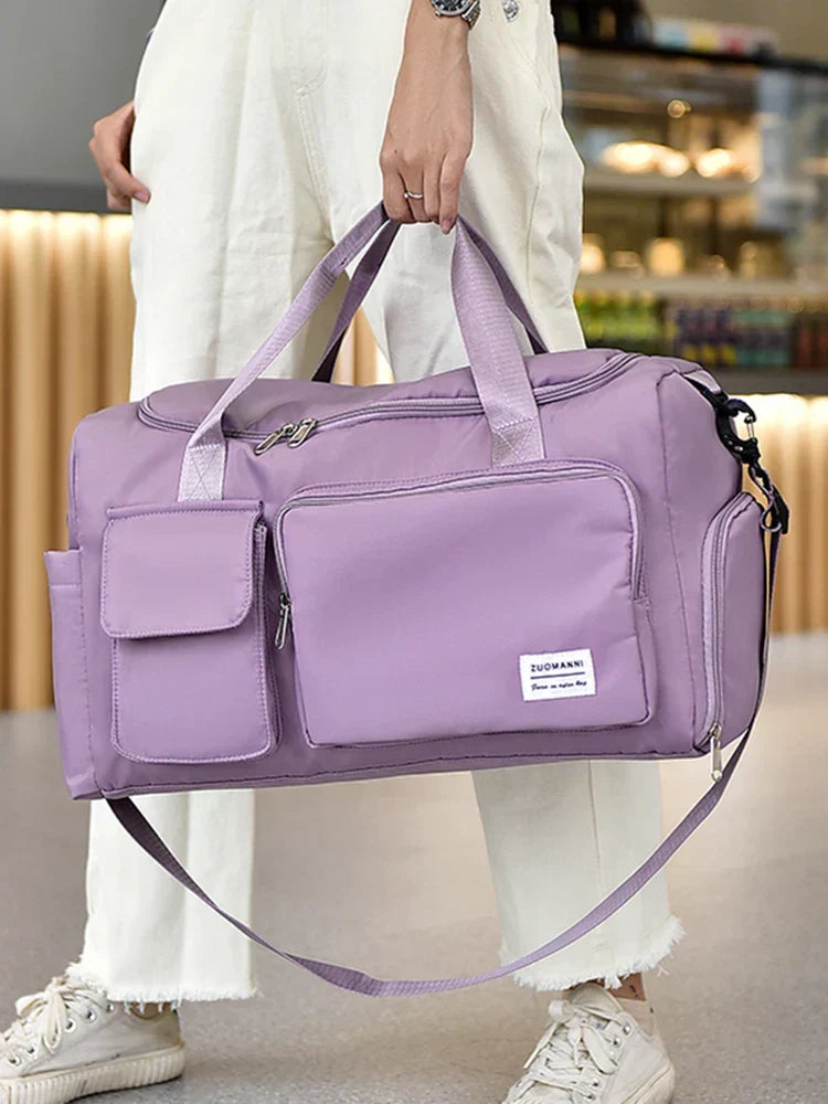 Womens Carry-On Travel Duffel Bag with Shoe Compartment - Luggage & Bags > Duffel Bags > Gym Duffel Bags at Dealshubindia