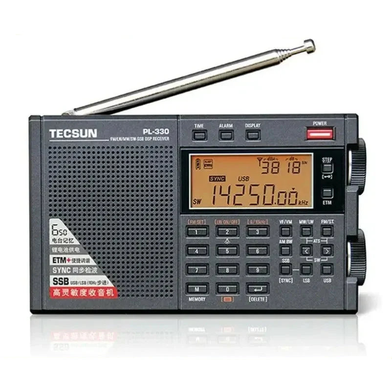 Portable Radio Receiver with SSB Black - Radios at Dealshubindia