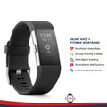 Smart Fitness Wristband Heart Rate Black - Fitness equipment at Dealshubindia