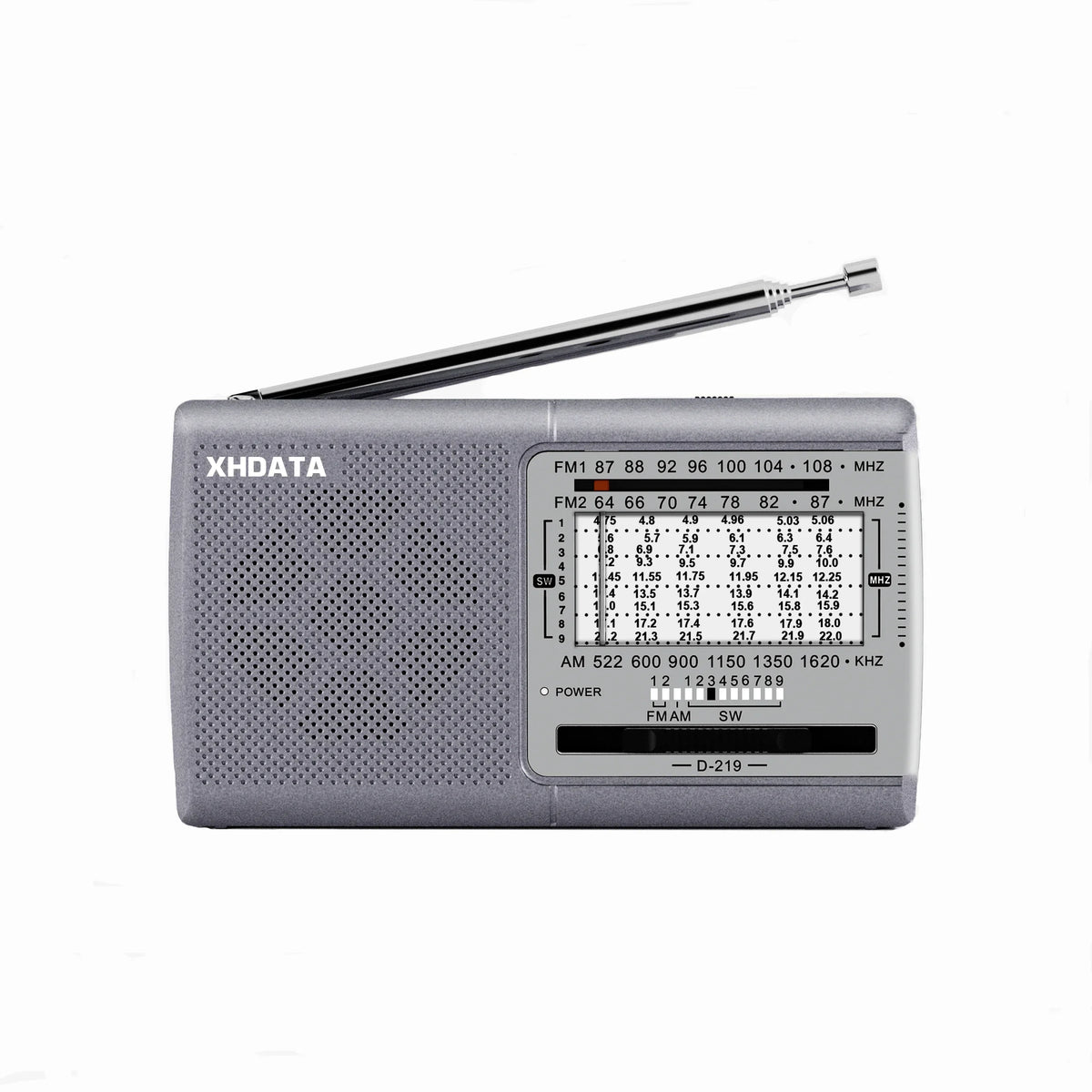 Portable Shortwave Radio Receiver Grey - Radios at Dealshubindia