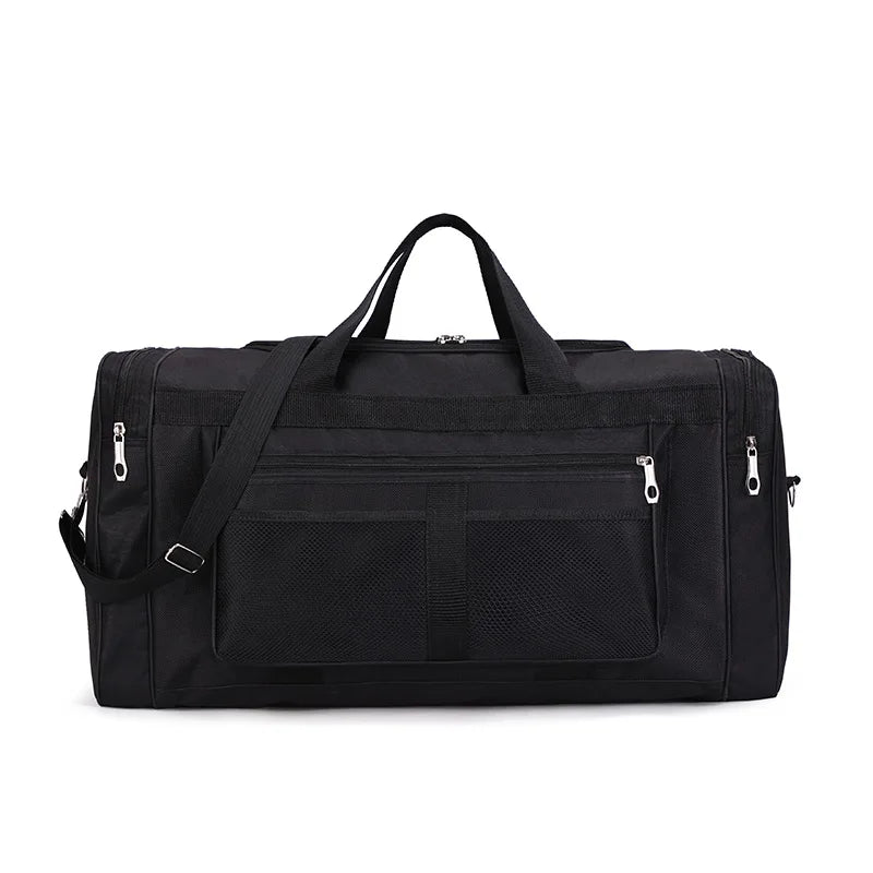 Travel Duffel Nylon Bag for Men and Women (Black) - Luggage & Bags > Duffel Bags > Gym Duffel Bags at Dealshubindia