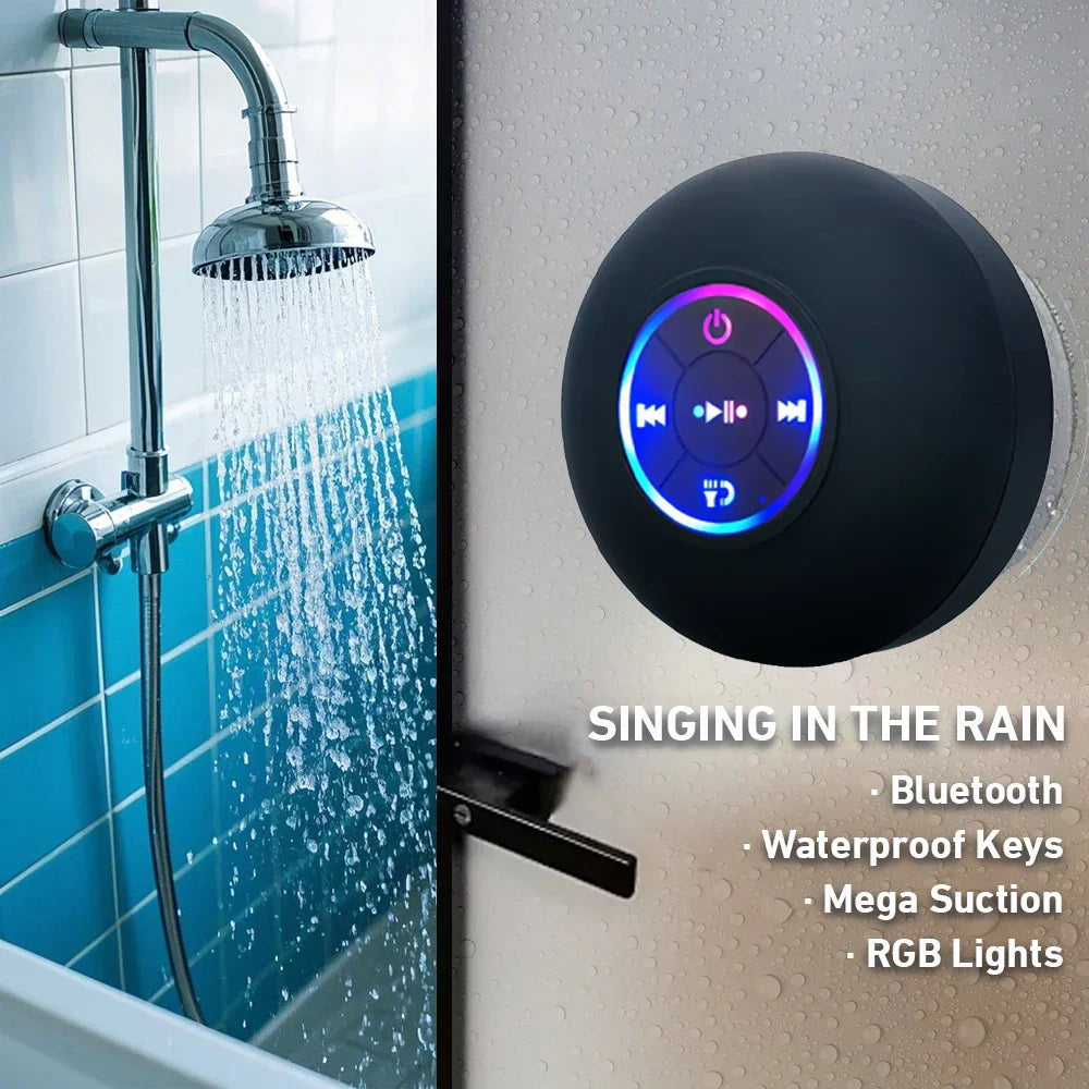Bluetooth Mini Speaker with LED Lights Black - Speakers at Dealshubindia