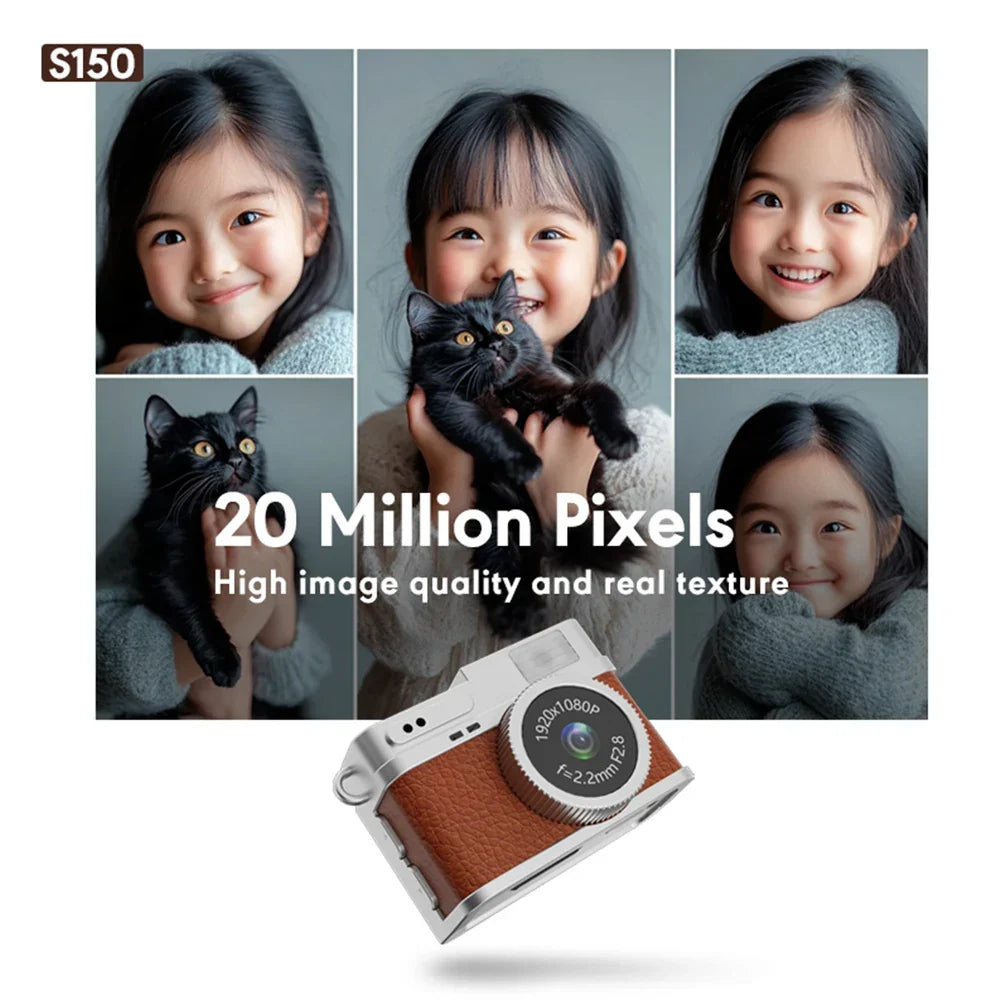Mini Retro Digital Camera Brown - Digital Cameras at Dealshubindia