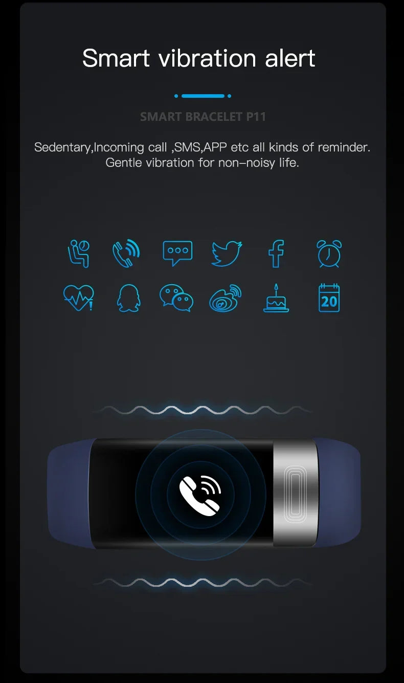 Smart Wristband Fitness Tracke Blue - Fitness equipment at Dealshubindia
