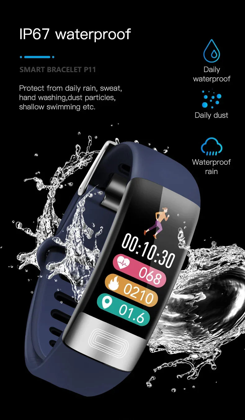 Smart Wristband Fitness Tracke Blue - Fitness equipment at Dealshubindia