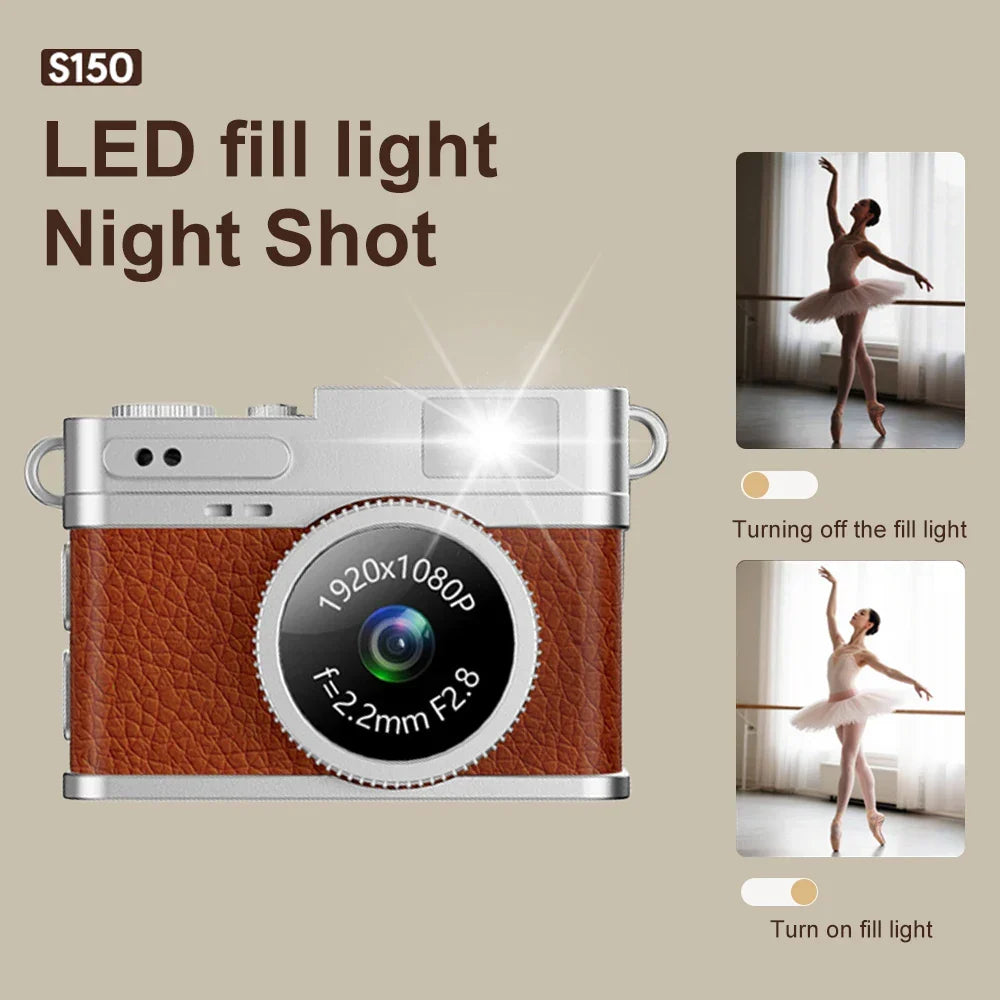 Mini Retro Digital Camera Brown - Digital Cameras at Dealshubindia