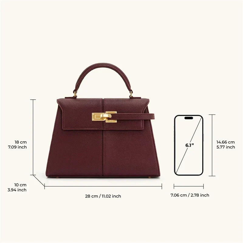Womens Handbag Crossbody Bag (Wine Red) - Apparel & Accessories > Handbags, Wallet's & Cases > Handbags > Satchel Bags at Dealshubindia