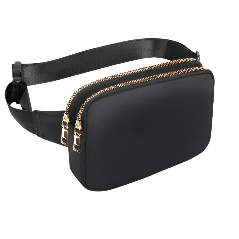 Women Waist Bag Waterproof Crossbody Chest Fanny Pack (Black) - Luggage & Bags > Fanny Packs at Dealshubindia