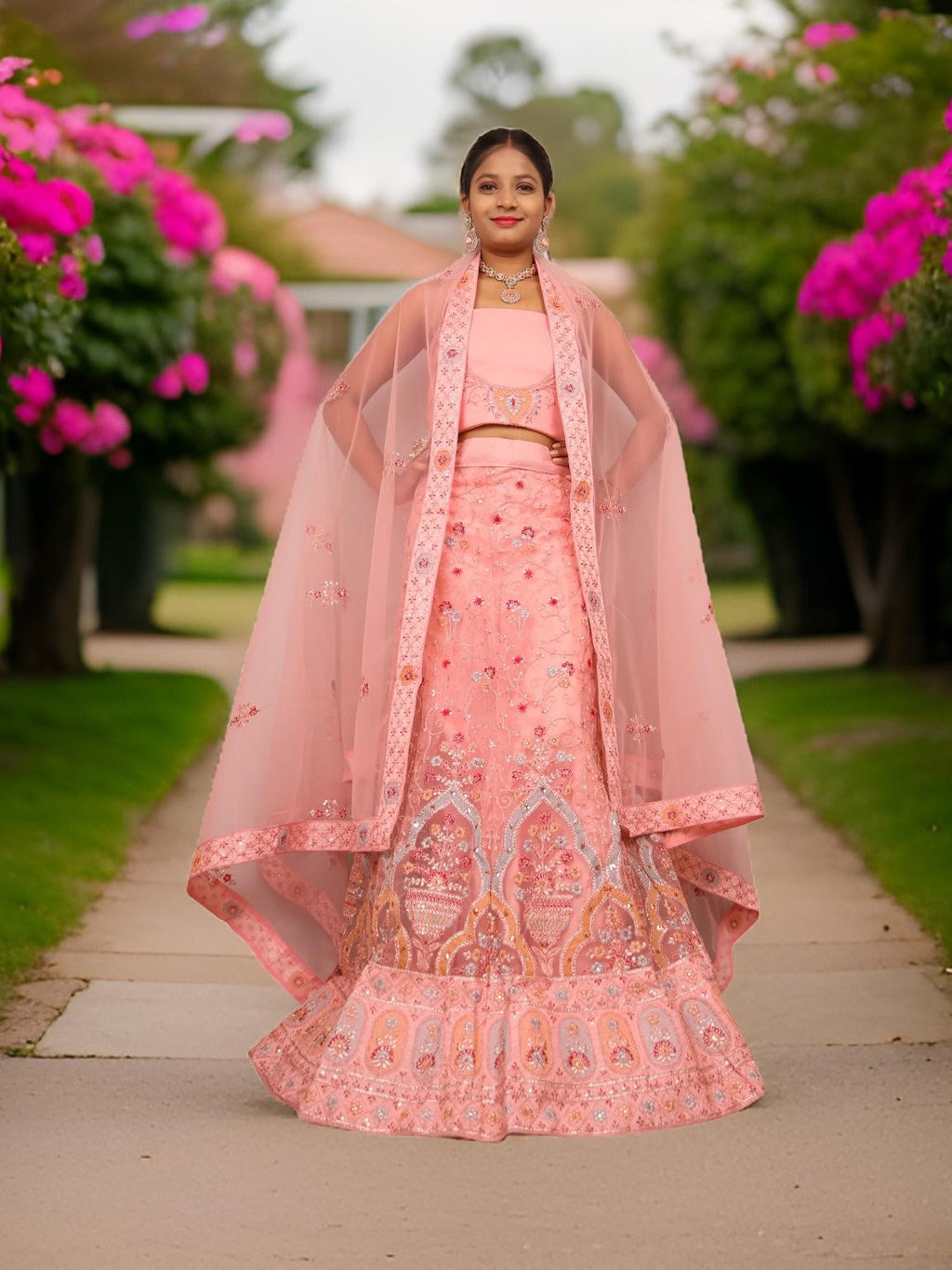 Semi-Stitched Lehenga Embroidery & Zari Thread Work by Shreekama