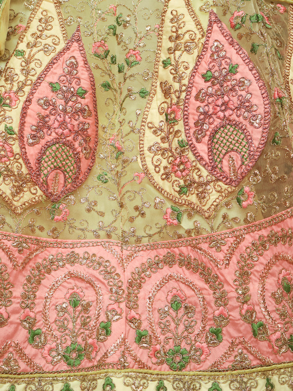 Semi-Stitched Lehenga with Soft Net Fabric & Zari Thread Work by Shreekama