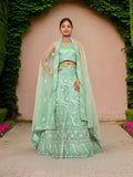 Semi-Stitched Lehenga with American Diamond & Zari Thread Work by Shreekama - Semi-Stitched Lehenga at Dealshubindia