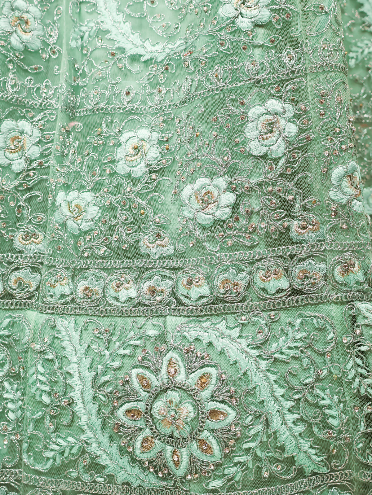 Semi-Stitched Lehenga with American Diamond & Zari Thread Work by Shreekama - Semi-Stitched Lehenga at Dealshubindia