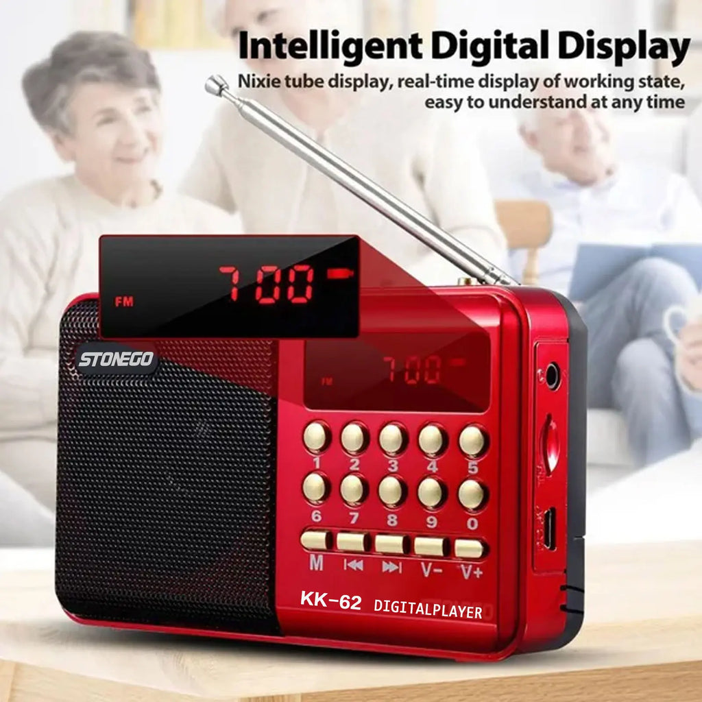 Mini Portable Rechargeable Digital Fm Radio & Mp3 Player - Radios at Dealshubindia