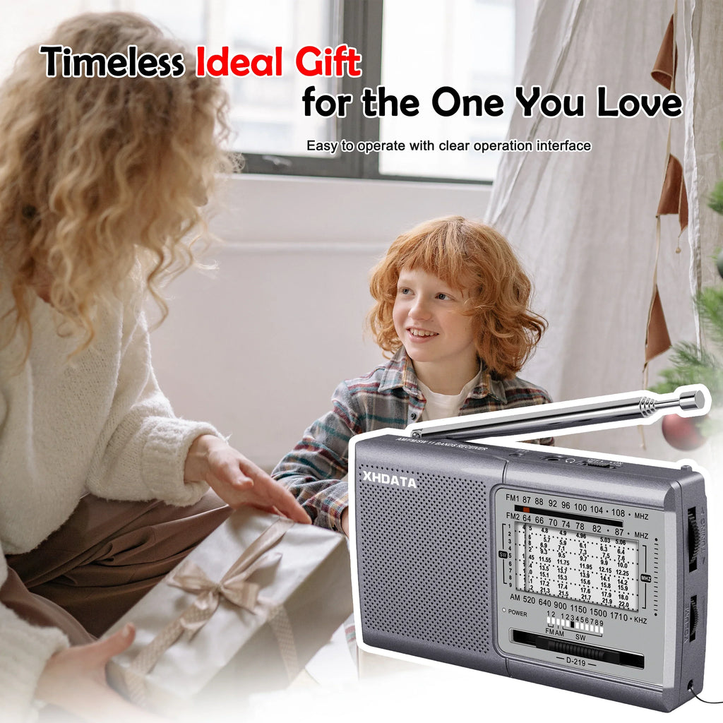 Portable Shortwave Radio Receiver Grey - Radios at Dealshubindia
