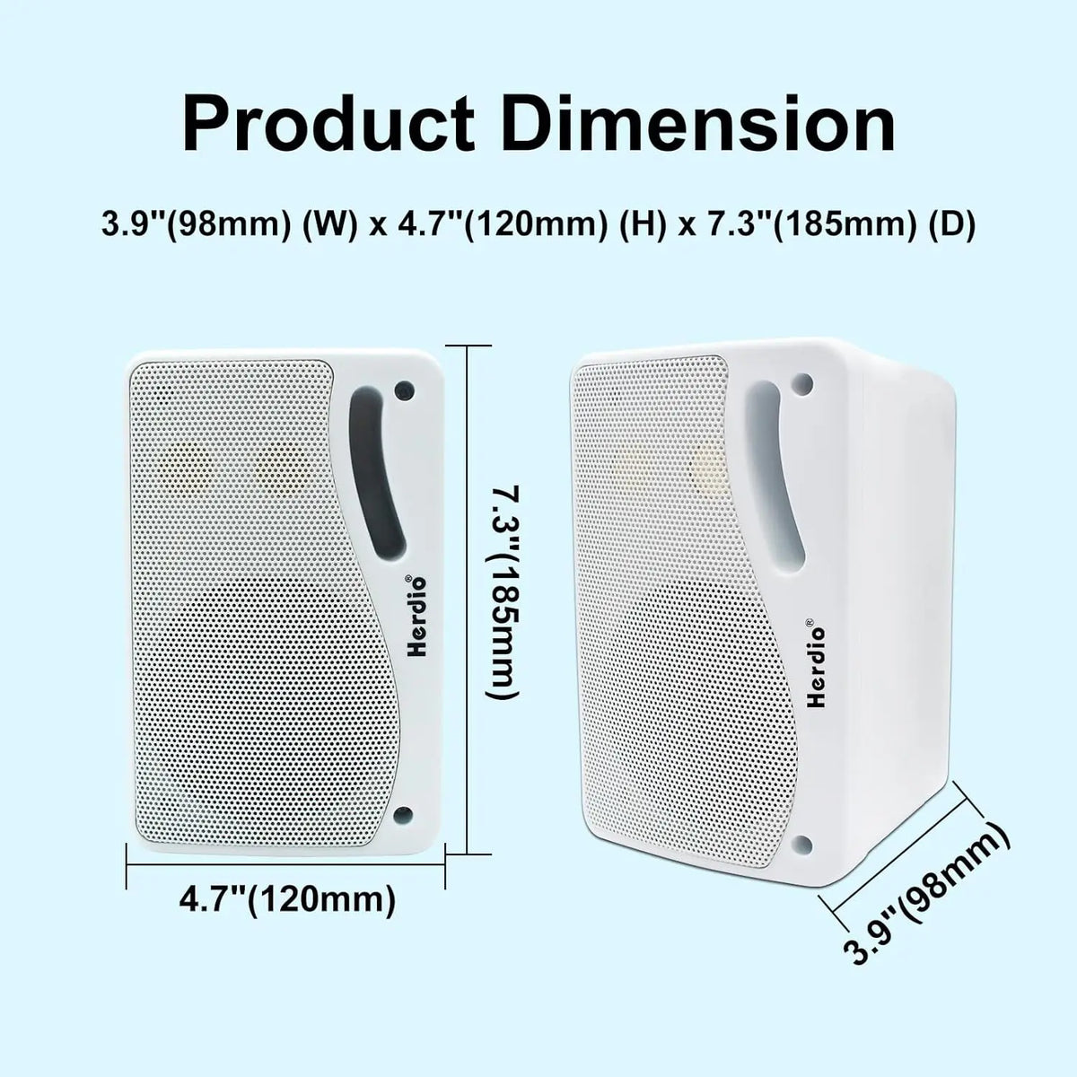 2PCS Passive Wall-Mount Speakers White - Speakers at Dealshubindia