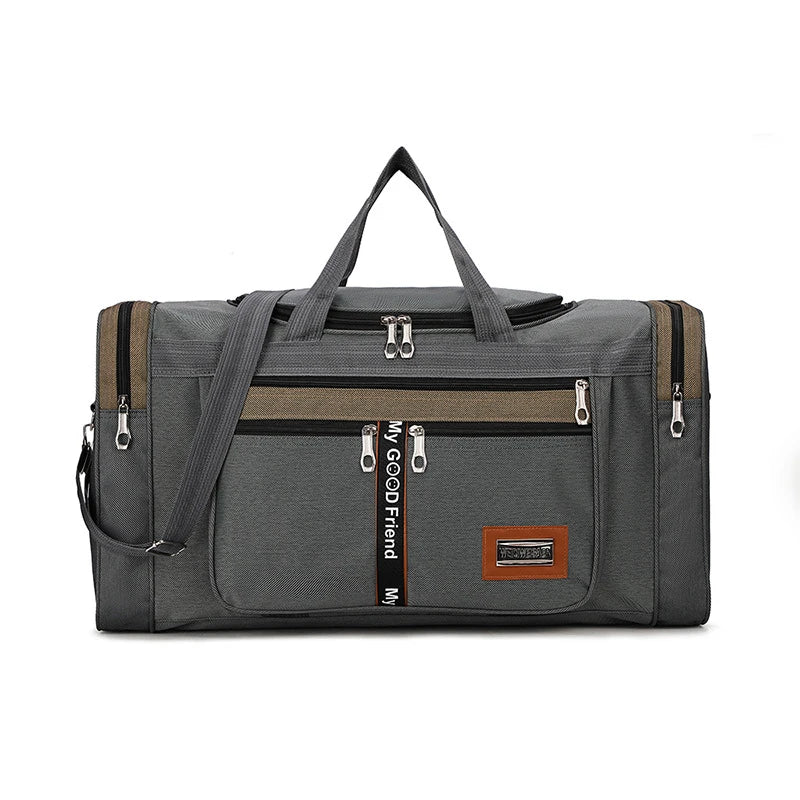 Travel Duffel Nylon Bag for Men and Women (Dark Grey) - Luggage & Bags > Duffel Bags > Gym Duffel Bags at Dealshubindia