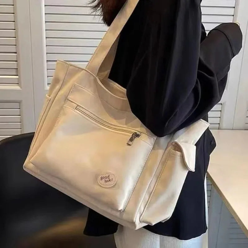 Womens Canvas Tote Bag Large Casual Shoulder Bag - n/a at Dealshubindia