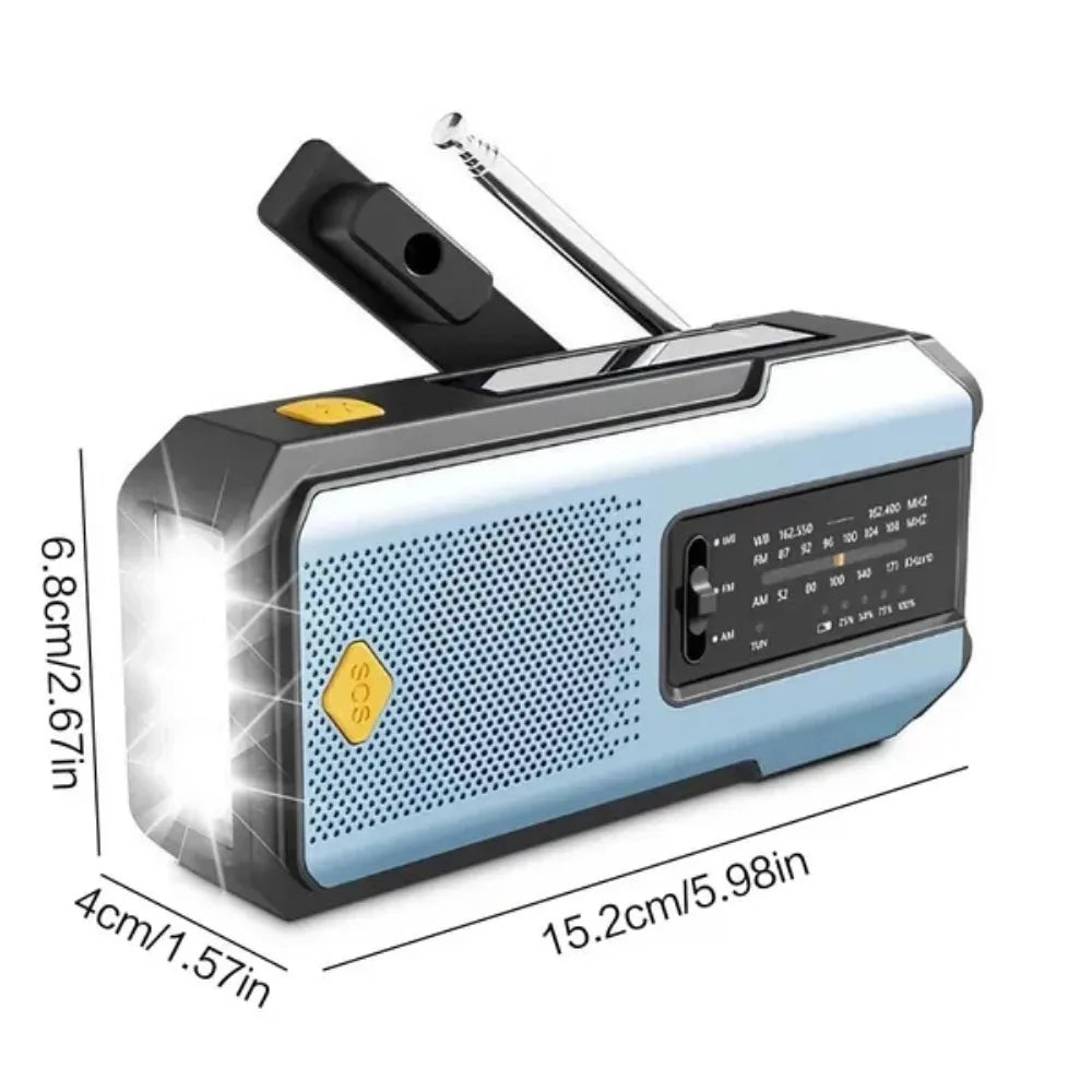 2000mAh Weather Emergency Radio Blue - Radios at Dealshubindia