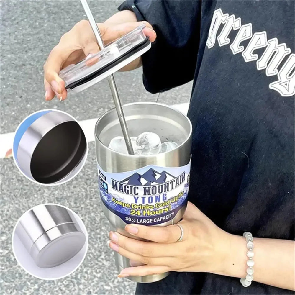 900ml Thermo Bottle with Pipette Silver