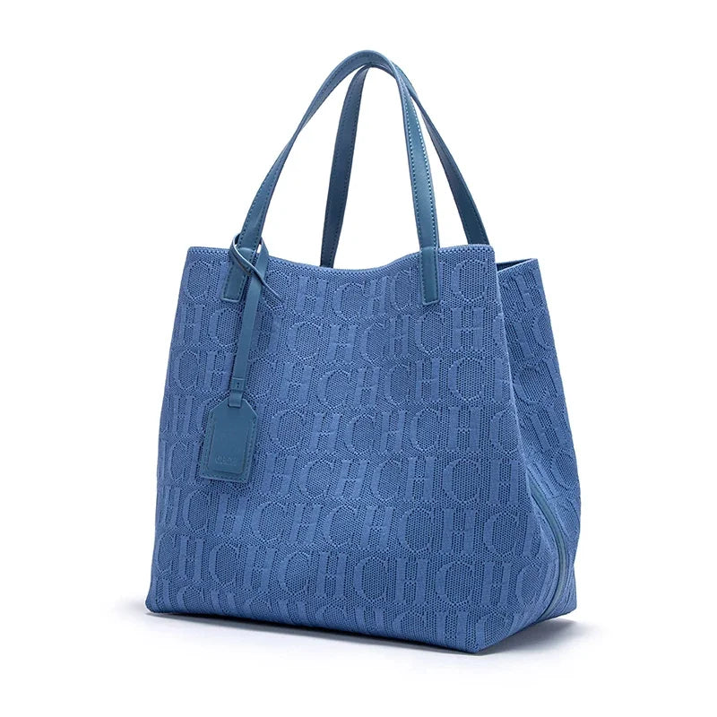 Womens Large Capacity PU Shoulder Bag (Blue) - Apparel & Accessories > Handbags, Wallet's & Cases > Handbags > Shopper Bags at Dealshubindia