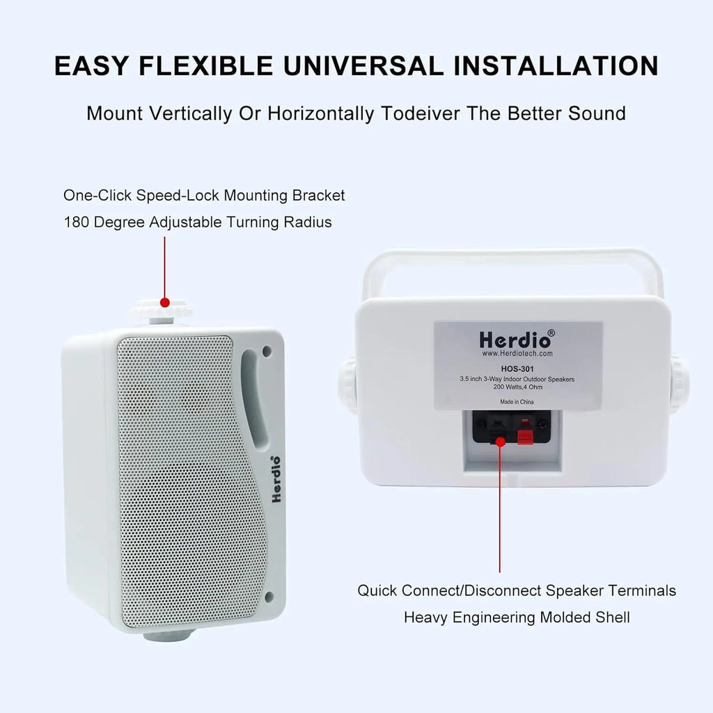 2PCS Passive Wall-Mount Speakers White - Speakers at Dealshubindia