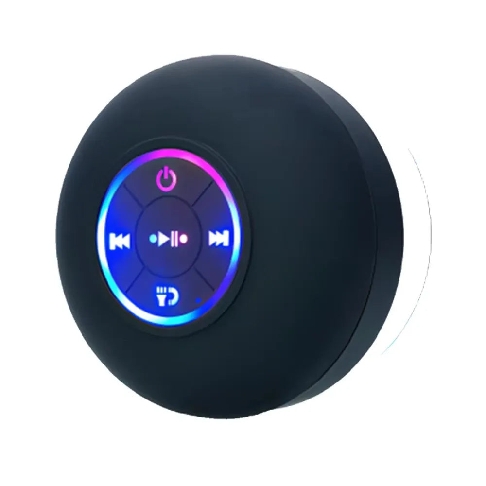 Bluetooth Mini Speaker with LED Lights Black - Speakers at Dealshubindia
