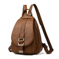 Travel Backpack Women Shoulder School Bag (Brown) - Luggage & Bags > Backpacks at Dealshubindia