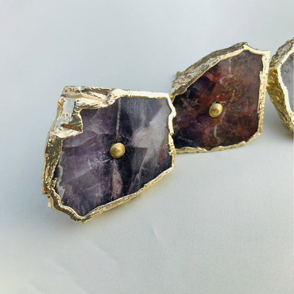 Amethyst Slice Cabinet Knobs