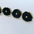 Black Agate Slice Cabinet Knobs