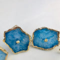 Blue Agate Slice Cabinet Knobs