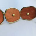 Burnt Orange Agate Slice Cabinet Knobs