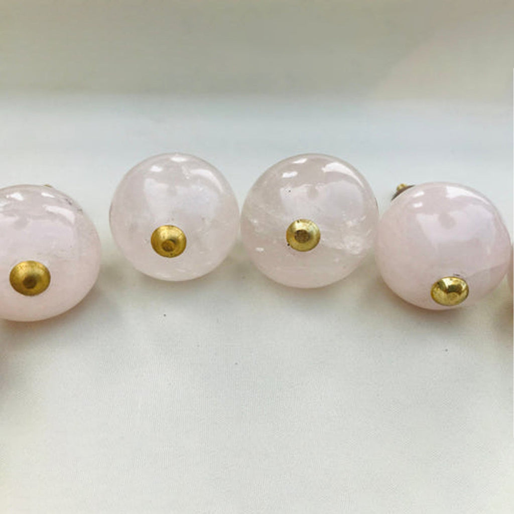 Rose Quartz Sphere Cabinet Knobs