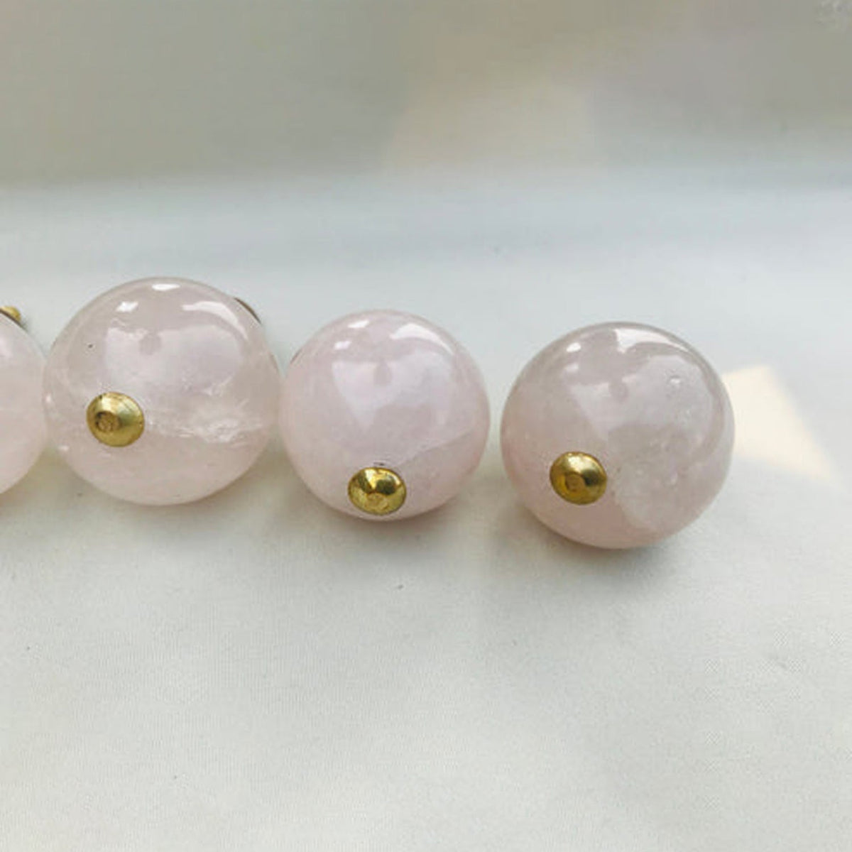 Rose Quartz Sphere Cabinet Knobs