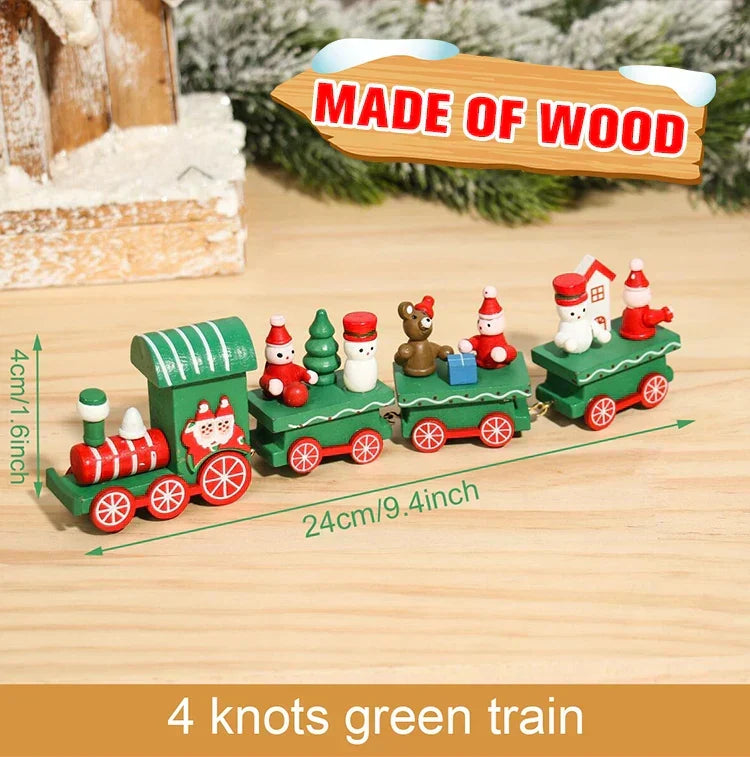 Rustic Wooden Train Christmas Ornament – Festive Merry Christmas Decoration - Home & Garden > Decor at Dealshubindia