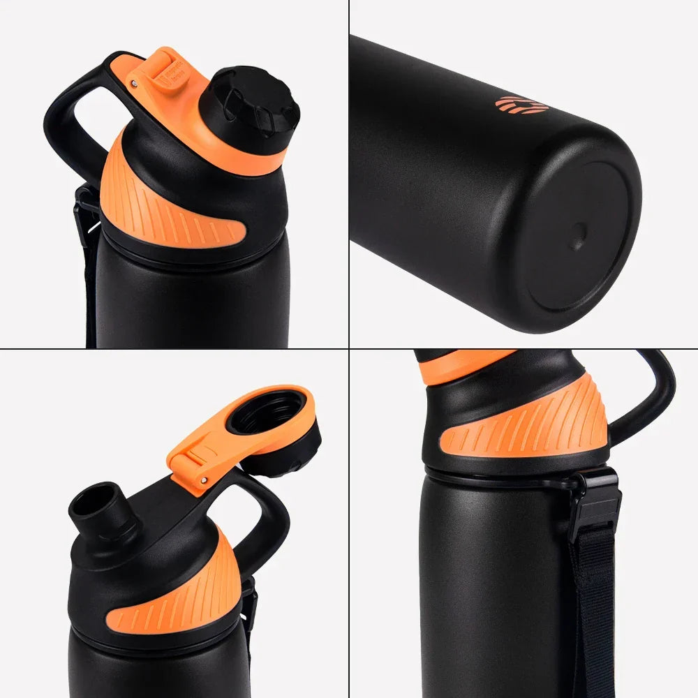 1000ml Stainless Steel Thermo Bottle Black