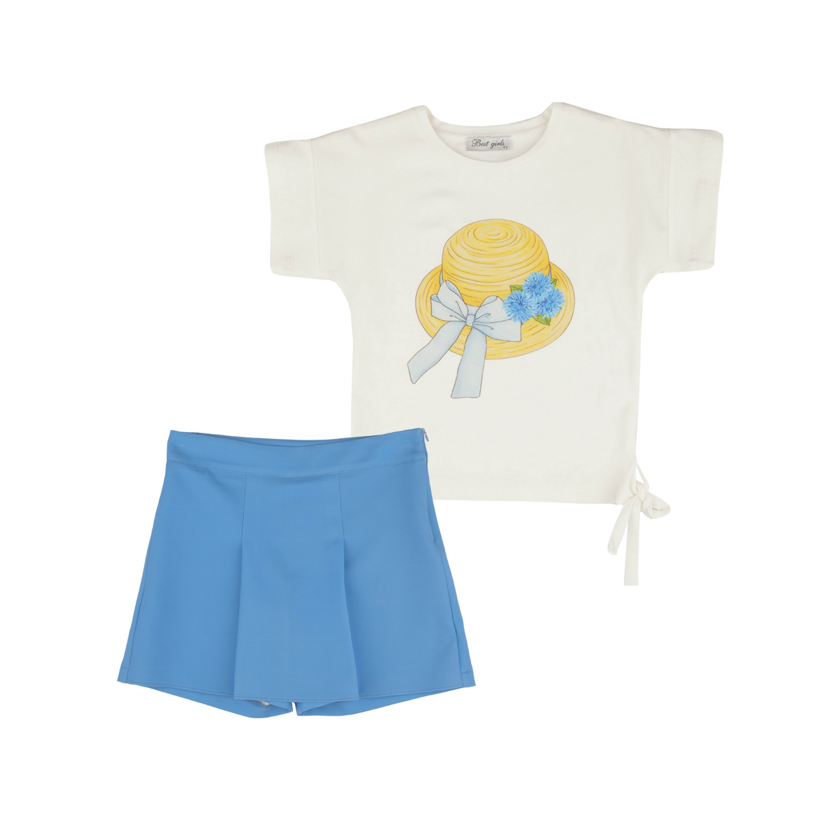Straw Hat Girls Casual Set - Casual Girls at Dealshubindia