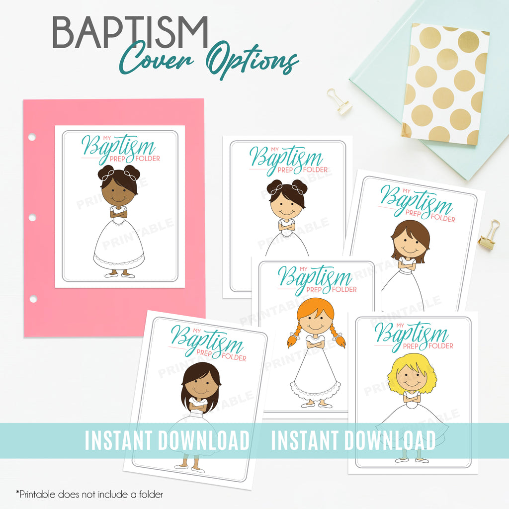 Baptism Preparation Workbook for Girls | Instant Download